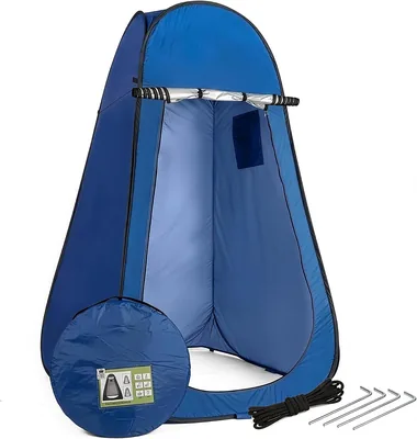 Tienda de ducha para acampar de 120 x 190 cm | Vestuario portátil, pop up, baño privado, resistente al agua y protección UV