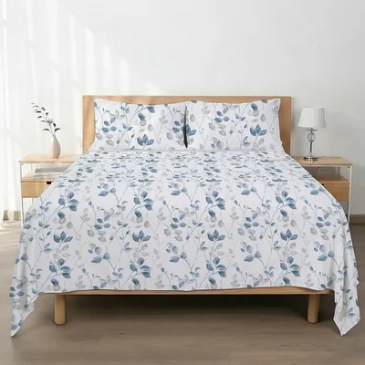 H HANSEL HOME Frotado Microfibra Hule de Cama, Altura Ajustada 30 cm, para Cama de 150 cm, 4 Piezas - 33% Descuento