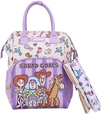 Mochila Pañalera Disney Edición Especial Multicolor para Mujer, Ajustable y Versátil, Estilo Urbano Casual Toy Story
