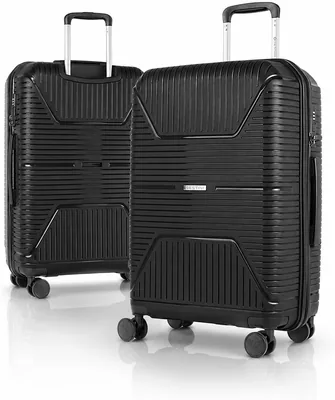 Mala Grande 23kg em Polipropileno Ultra Resistente com Rodas Duplas 360º e Cadeado 3 Dígitos Personalizável - Sestini PP Prime Preto