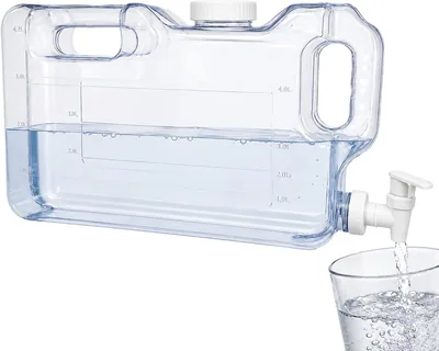 Dispensador de Agua Fría para Refrigerador, Dispensador de Bebidas Plástico, Ergonómico con Mango, PETG Plástico Sin Fugas, Libre de BPA, Dime