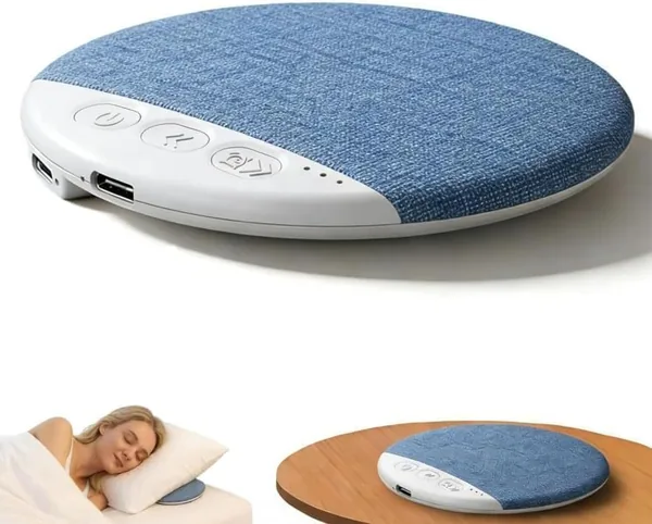 Bluetooth Pillow Speaker for Sleeping, Mini Portable Under Pillow Speaker with White Noise Timer & Auto-Off, Wireless Sleep Aid with Stereo Bass Private Sleep Headphones for Adult