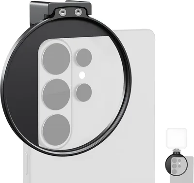 NEEWER 67mm Mobiltelefon Clip Filthalter, Cold Shoe Montage Lens Filter Clip för Smartphone Fotografi Tillbehör, Kompatibel