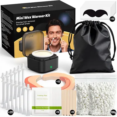 Eliminador de vello nasal y auditivo para hombres - Kit de cera nasal, calentamiento USB rápido, temperatura constante, epilador nasal y auditivo para hombres
