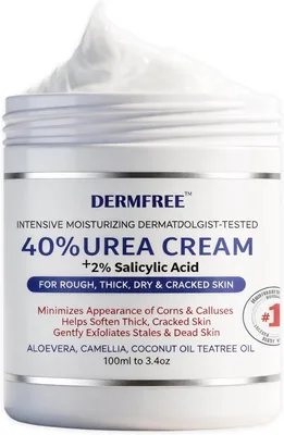Crema de Urea al 40% + Ácido Salicílico al 2%, para Pies Secos y Agrietados, Hidratación Profunda para Piel Seca y Agrietada, también para Manos y Codos. Mejor Oferta