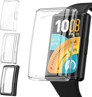 Huawei Band 11 Pro 3-Pack Screen Protector Cases - Soft TPU Bumper