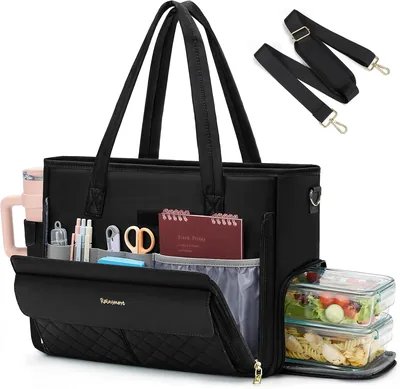 Bolsa para Laptop RAINSMORE Mujer con Lonchera Integrada y Bolsillos