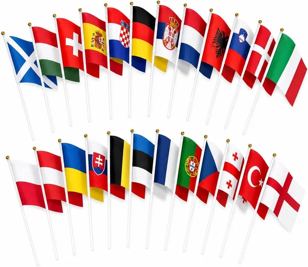 24Pcs World Cup Flags - Europe National Flags Best Deal