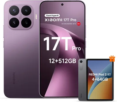 Xiaomi 17T Pro Violeta Profunda Smartphone + Redmi Pad 2, Oferta Especial: 100% de Descuento
