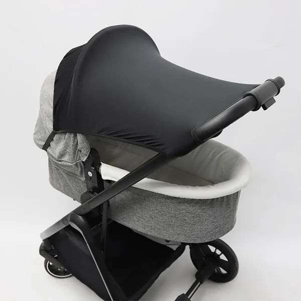 Stroller Sun Shade Cover, High View Baby Pushchair Canopy, Light Waterproof Rain Shield, Breathable Lycra Fabric, See-Through Skylight, Double-Sided Pram Buggy Accessories