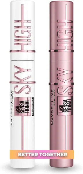 Kit de rutina de pestañas Maybelline New York Sky High, incluye: Primer para pestañas con ceramidas y provitamina B5, negro + rímel