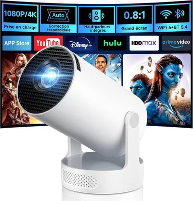 Projecteur vidéo Philoent avec WiFi 6 et BT 5.4, applications intégrées, amélioré en 2026, rétroprojecteur compatible 4K - Best Deal