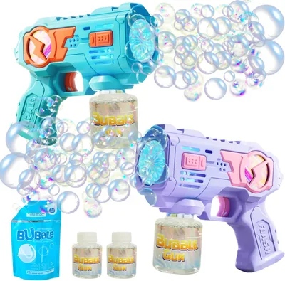 Pistola per Bolle di Sapone, Macchina per Bolle di 2 Pezzi, Crea Bolle Automatica