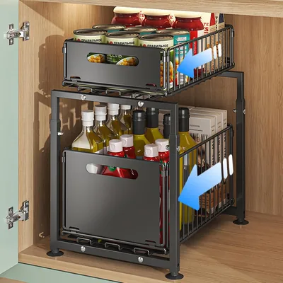 Under Sink Organizer 2-Tier Metal Storage, Best Deal
