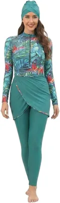 Women's Islamic Beachwear Swimsuit - Floral Print, Full Coverage, Best Deal