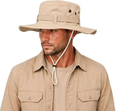Khaki Beige Boonie Bush Bucket Hat Best Deal