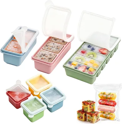 7 stk Silikon Soppaskar med Lock, Stapelbar och BPA-fri - Best Deal