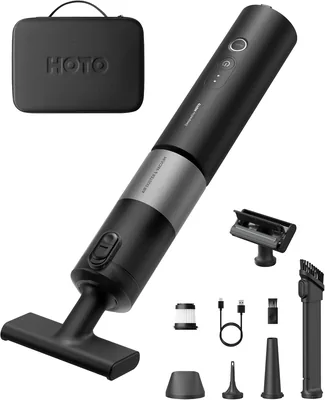 HOTO Aspirapolvere per Auto Portatile 20000Pa Senza fili, 4-in-1 Mini Aspirapolvere Potente