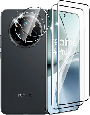 DXULWLM 2+2 sztuki szkła hartowanego dla Realme 14 Pro Plus/14 Pro+, ochrona obiektywu aparatu, przezroczyste HD, pełne pokrycie
