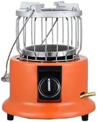 Portable Gas Heater & Cooker, Orange, 45% Off