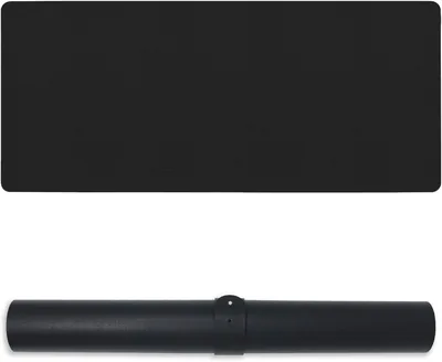 Blue Carbon XL Desk Pad - Waterproof PU Leather, 90x45cm