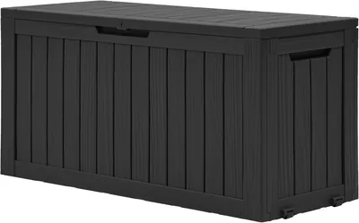 DWVO 270L Outdoor Resin Deck Box with Wheels