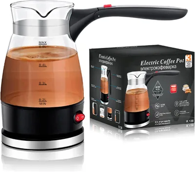 Turkish Coffee Maker, 600W Fast Heating, Portable Glass Pot