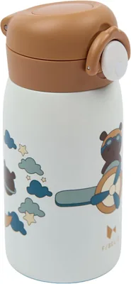 Fabelab Little Flyers Bear Botella de Agua de Acero Inoxidable 320ml Libre de BPA a Prueba de Fugas para la Escuela