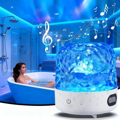Waterproof Shower Light with Bluetooth Speaker, 16 Colors Changeable Shower Lamp for Inside Shower, 