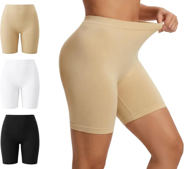 Shorts de Thigh Lofir Anti-Friction : Shortes Boxers sans Coudure, Taille Haute pour Cyclisme, Skirt et Leggings - Pack de 3 - Meilleurs Prix