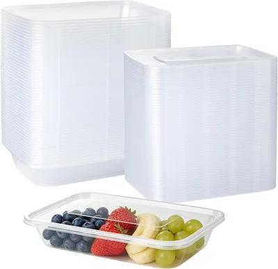 Lekeeu 50St  Plasta Fodkonterner, 500ml Nyttbar med Bento Skruvar för Airtigt Matlagning