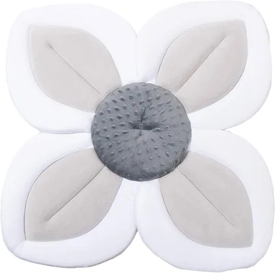Baby Bath Pad, Comfort Flower Tub Mat - Gray