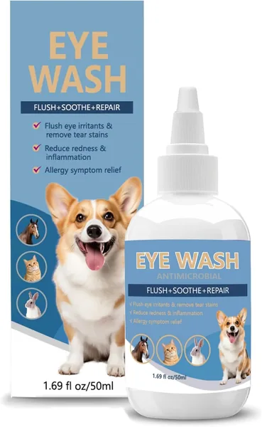 Eye Wash for Dogs and Cats - Gentle Daily Eye Cleaner 50ml