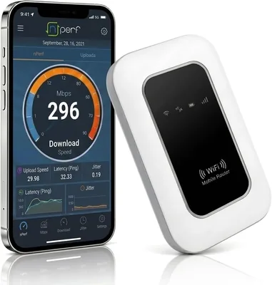 Routeur 5G Portable WiFi 6 avec Slot SIM Déverrouillé - Modem 5G Carte SIM, Internet Mobile Haut Débit 5G/4G+, Débit Ultra Rapide