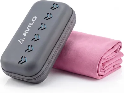 Avilo Microfibre Travel Towel (Pastel Pink) | Best Deal