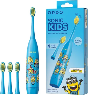 ORDO Minions Kids Sonic Toothbrush Pack of 4 Blue Best Deal