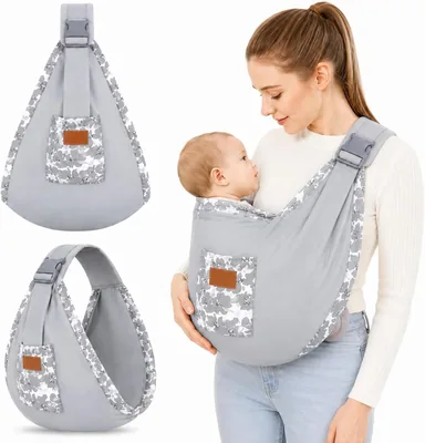 Canguro para Bebe Ajustable, Porta Bebe Ergonómico, Caderas Sanas (Gris) - Mejor Oferta