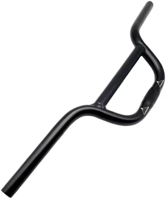 BMX Handlebar 620mm/640mm, 110 mm höjden, Aluminium 6061 Old Retro Bicykelhandvacka - Schwarz/Silber, 25.4 mm