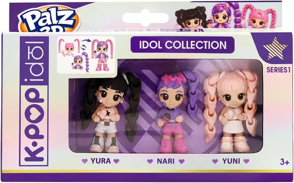 Figuras coleccionables 3D K-POP IDOL PALZ Yura, Nari, Yuni - Mejora tu colección con estos personajes altamente articulados