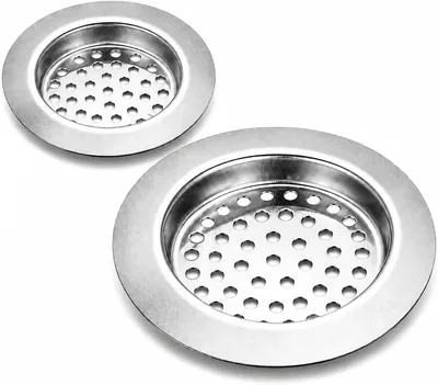 Stainless Steel Sink Strainer 2 Pack - Kitchen Drain Filter, Anti-Clog