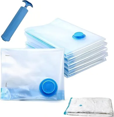 Vacuum Storage Bags Jumbo 6PCS - Airtight Compression for Clothes & Blankets, Best Deal