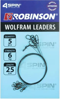 Robinson Leader Fishing Set of 5 - Ultra Thin & Bite Resistant, 3-15 kg Load Capacity, 15-45 cm, Tun
