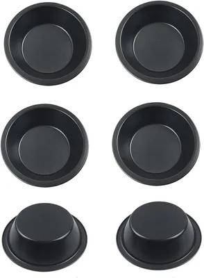 Mini Pie Pans 6 Pack 5 Inch Nonstick Carbon Steel Baking Tins - Best Deal