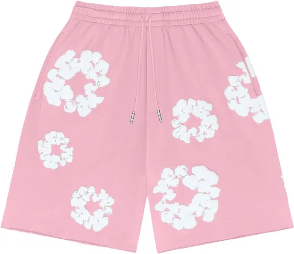 Shorts de homme d'été à fleurs Y2K Hip Hop Streetwear, shorts baggy légers avec poches, jogging décontracté