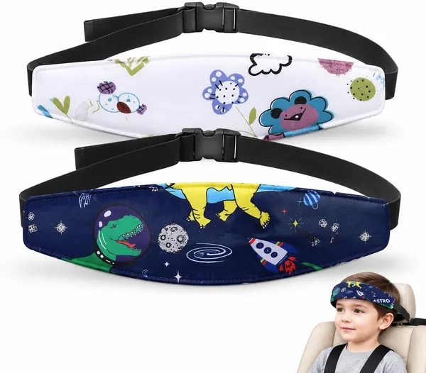 Loxzevox 2 Pcs Baby Car Seat Headrest Headband - Adjustable, Confortable et Respirant