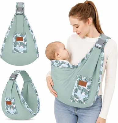 Canguro para Bebe Ajustable, Porta Bebe Ergonómico, Caderas Sanas (Verde) - Mejor Precio