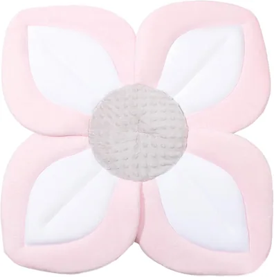 Baby Bath Pad, Comfort Flower Seat for Sink or Tub, Pink