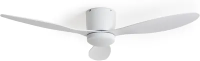Ventilador de techo LEDKIA iluminación Weimar blanco con luz LED CCT 1440 lm; Motor DC silencioso 30W; IP44; 6 velocidades; 132 cm; 48 - Save 33% off Amazon