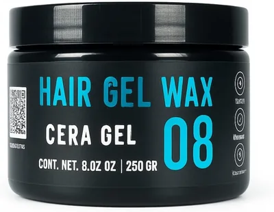 Luxa Hair Gel Wax 08 - Cera Gel para Cabello de Alta Fijación y Acabado Húmedo, 250g | Brillo Pulido y Control Total sin Resi