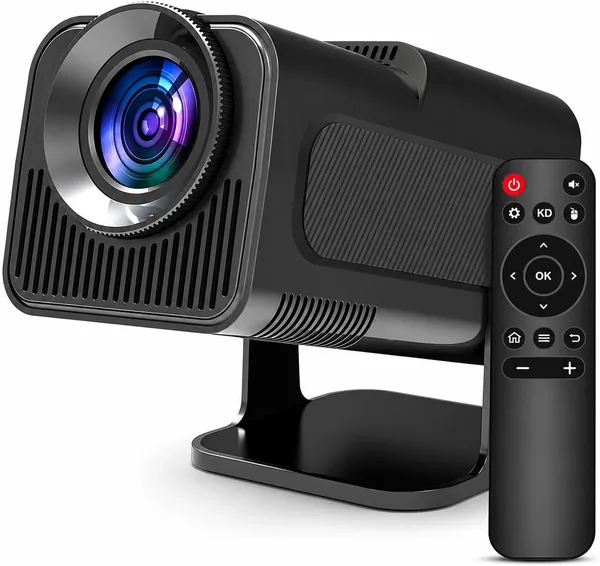 Mini Projetor Hy320 Port til 5G Wi-Fi 6 Bluetooth 5.0 Android 11 4K 1080P Full HD 12000 Lumens